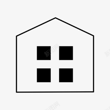 建筑建筑和城市办公室图标图标