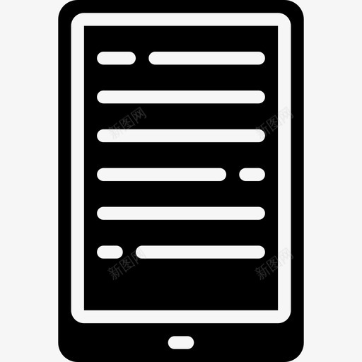 电子阅读器电子设备6填充图标svg_新图网 https://ixintu.com 填充 电子 电子设备 阅读
