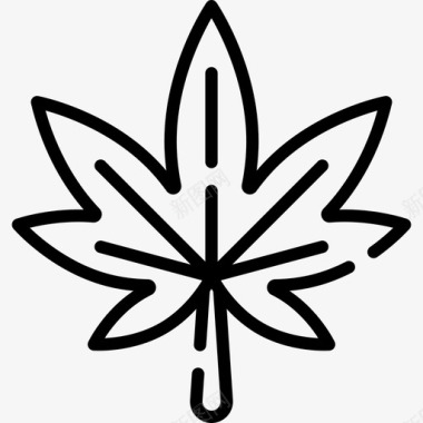 大麻成瘾4线性图标图标