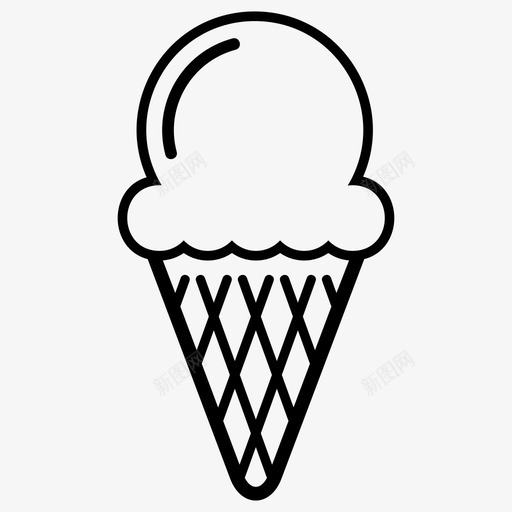 冰激凌蛋卷冷的好吃的图标svg_新图网 https://ixintu.com 冰激凌蛋卷 冷的 夏天 好吃的 孩子们 甜甜的