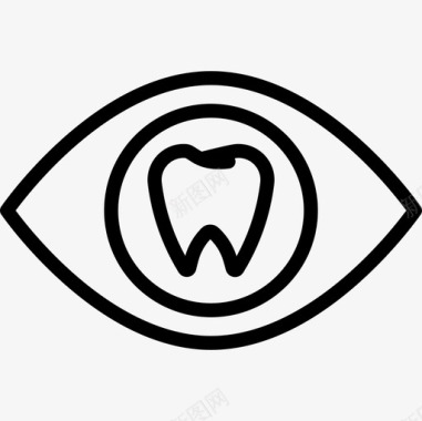 牙齿牙齿18线形图标图标