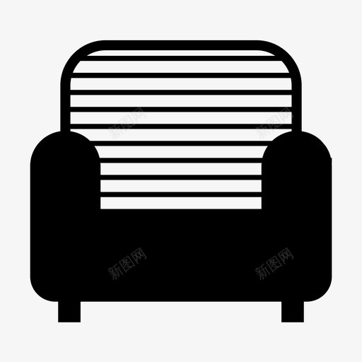 沙发椅子座椅图标svg_新图网 https://ixintu.com 坐椅 座椅 房屋内部 椅子 沙发