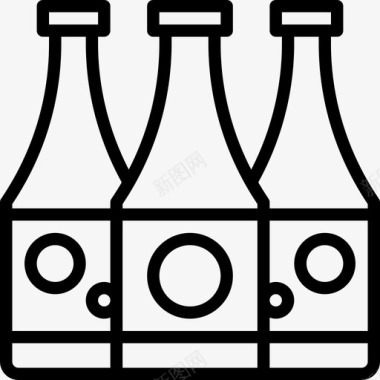 酒精酒吧和酒吧7直系图标图标