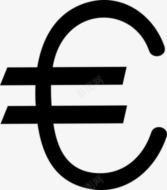 欧元欧元硬币欧元货币图标图标