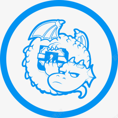 龙链logo（蓝）图标