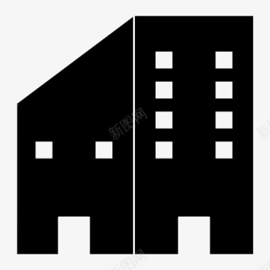 建筑公寓公司图标图标