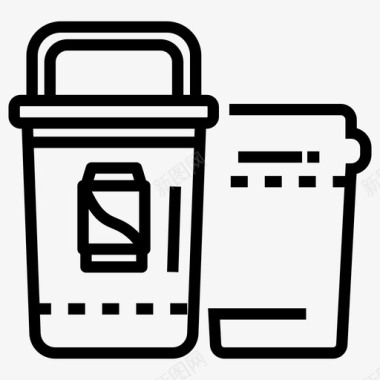 垃圾分类回收站垃圾箱图标图标