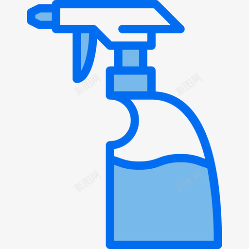 玻璃清洁剂清洁设备2蓝色图标svg_新图网 https://ixintu.com 清洁 清洁剂 玻璃 蓝色 设备