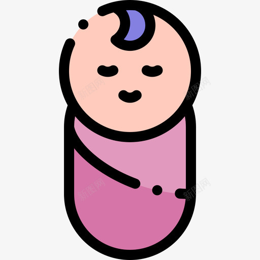 婴儿母亲节20线性颜色图标svg_新图网 https://ixintu.com 婴儿 母亲节20 线性颜色