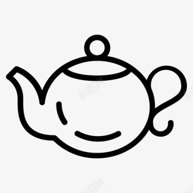 茶壶陶瓷水壶图标图标