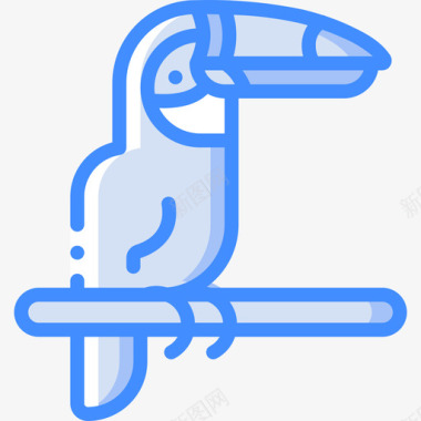 巨嘴鸟热带27蓝色图标图标