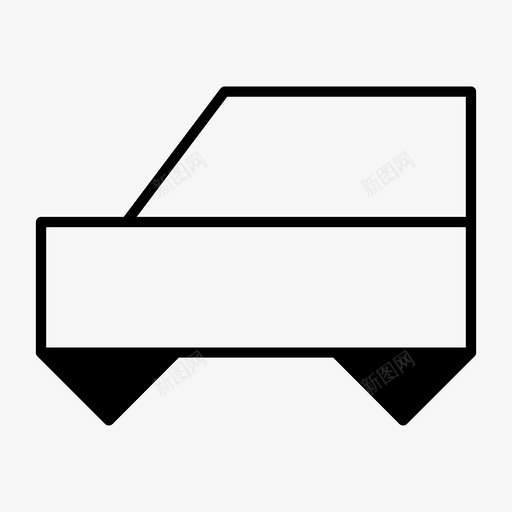 折纸车汽车纸工艺图标svg_新图网 https://ixintu.com 折纸 折纸车 汽车 纸工艺