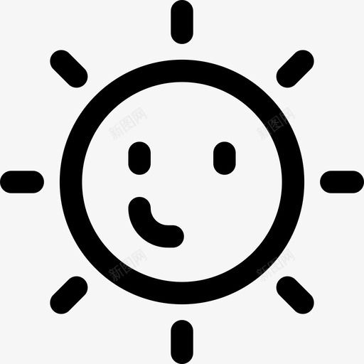 太阳175号天气直线型图标svg_新图网 https://ixintu.com 175号 天气 太阳 直线 线型