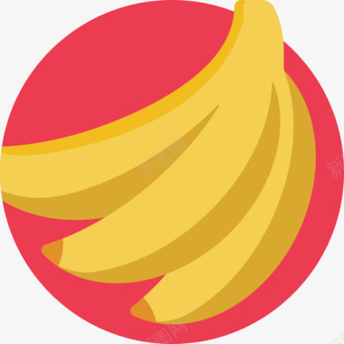 香蕉食品111扁平图标图标