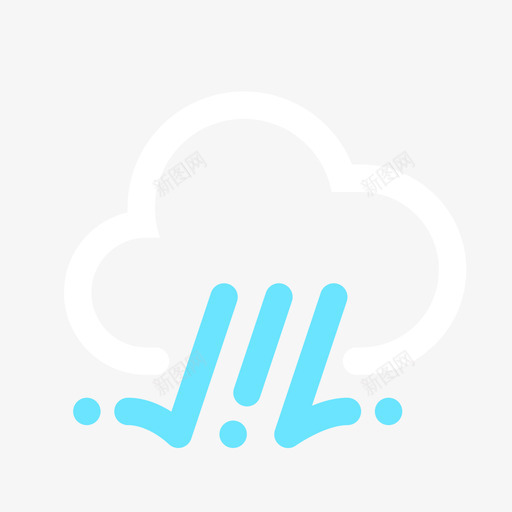 特大暴雨（反白）svg_新图网 https://ixintu.com 特大暴雨（反白）