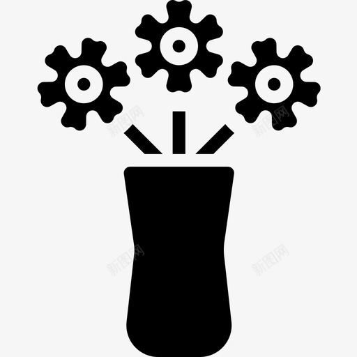 花朵家居装饰4填充图标svg_新图网 https://ixintu.com 填充 家居装饰 花朵