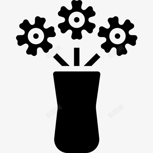 花朵家居装饰4填充图标svg_新图网 https://ixintu.com 填充 家居装饰 花朵