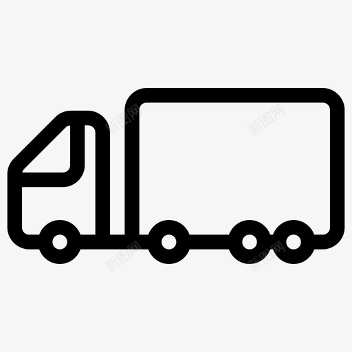 拖车卡车货物运输图标svg_新图网 https://ixintu.com 卡车 拖车 货物 车辆 运输