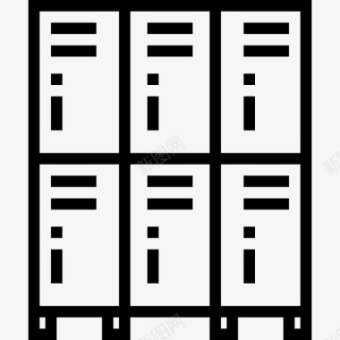 储物柜办公用品直系图标图标