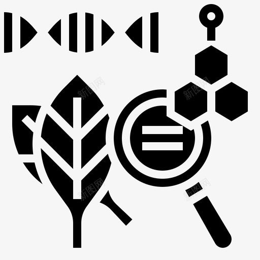 植物生物学dna研究图标svg_新图网 https://ixintu.com dna 植物生物学 生物技术 研究 科学