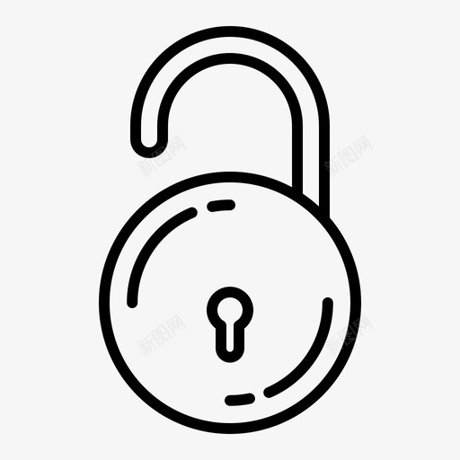 解锁安全安保图标svg_新图网 https://ixintu.com 安保 安全 解锁