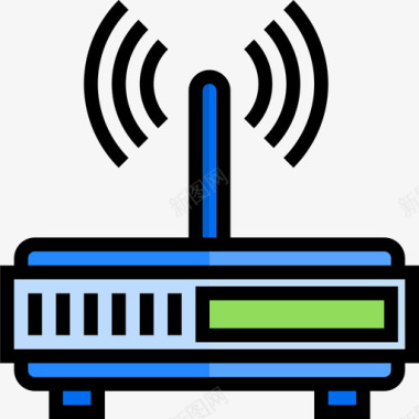 Wifi办公供应商4线性颜色图标图标