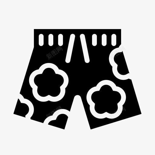 游泳箱海滩裤子图标svg_新图网 https://ixintu.com 夏季雕刻 旅行 海滩 游泳箱 裤子