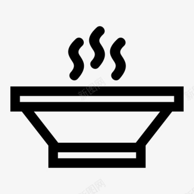 汤碗晚餐图标图标