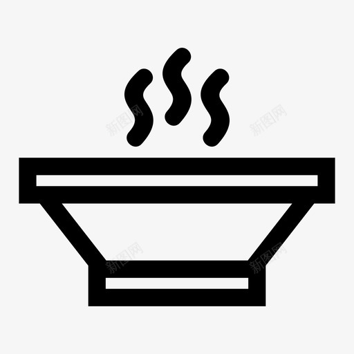 汤碗晚餐图标svg_新图网 https://ixintu.com 勺子 晚餐 汤 碗 食物 饭菜