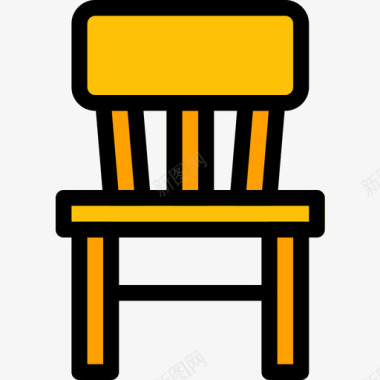 椅子家具85线性颜色图标图标