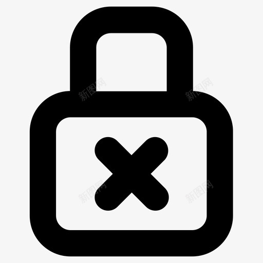 锁挂锁私人图标svg_新图网 https://ixintu.com 安全 挂锁 私人