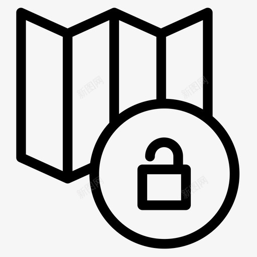 地图地图和导航5线性图标svg_新图网 https://ixintu.com 地图 导航 线性