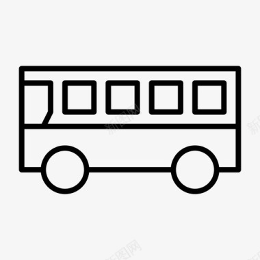 公共汽车公共交通学校图标图标