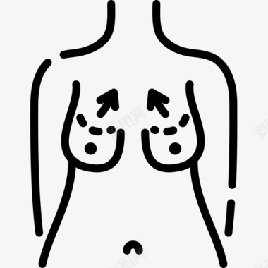 解剖学整形外科21线性图标图标
