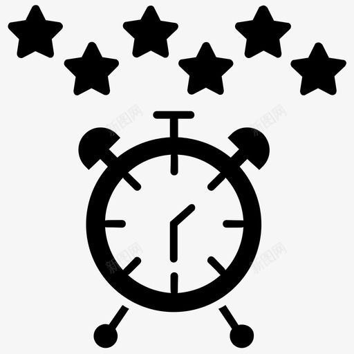 闹钟夜间提醒铃声图标svg_新图网 https://ixintu.com 图标 夜间 提醒 睡眠 计时器 铃声 闹钟