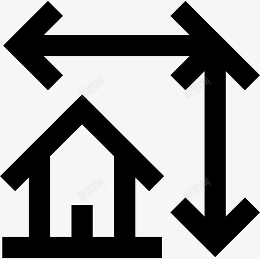 测量房地产115线性图标svg_新图网 https://ixintu.com 房地产 测量 线性