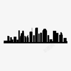 休斯顿休斯顿天际线摩天大楼德克萨斯州图标高清图片