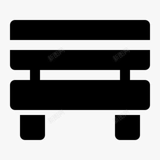 长凳椅子家具图标svg_新图网 https://ixintu.com 内饰 城市字形图标集 家具 座椅 椅子 长凳
