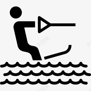 冲浪板冒险娱乐图标图标