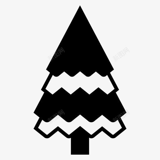松树圣诞树常绿树图标svg_新图网 https://ixintu.com 圣诞树 常绿树 松树 绿树