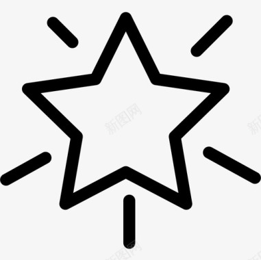 星星自然57直线图标图标
