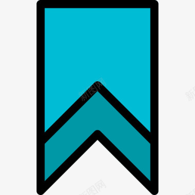 V形投票奖励徽章3线形颜色图标图标