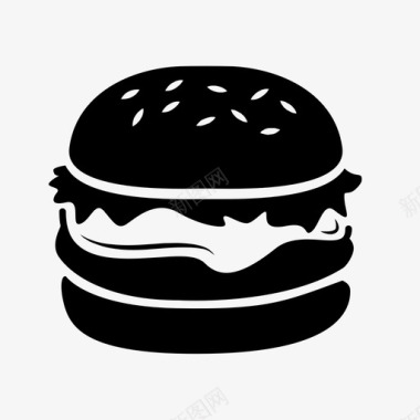 汉堡包吃肉图标图标