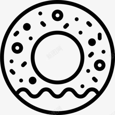 甜甜圈55派对直系图标图标