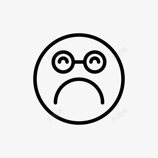 表情脸喜怒无常图标svg_新图网 https://ixintu.com 喜怒无常 悲伤 担心 表情