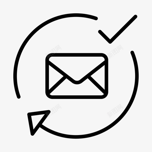 邮件批准发送图标svg_新图网 https://ixintu.com 业务 发送 批准 邮件