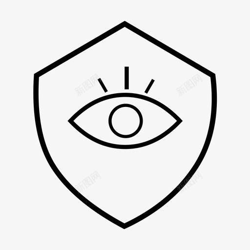 视力保险眼睛保险图标svg_新图网 https://ixintu.com 保险 护盾 眼睛 视力 验光