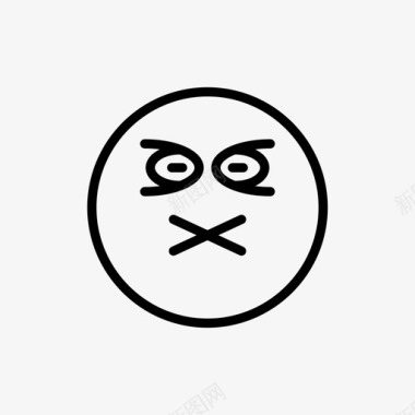 表情生气脸图标图标