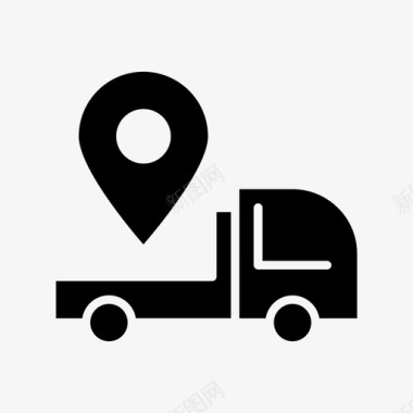 卡车位置交货运输图标图标