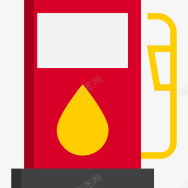 燃料污染12平坦图标图标